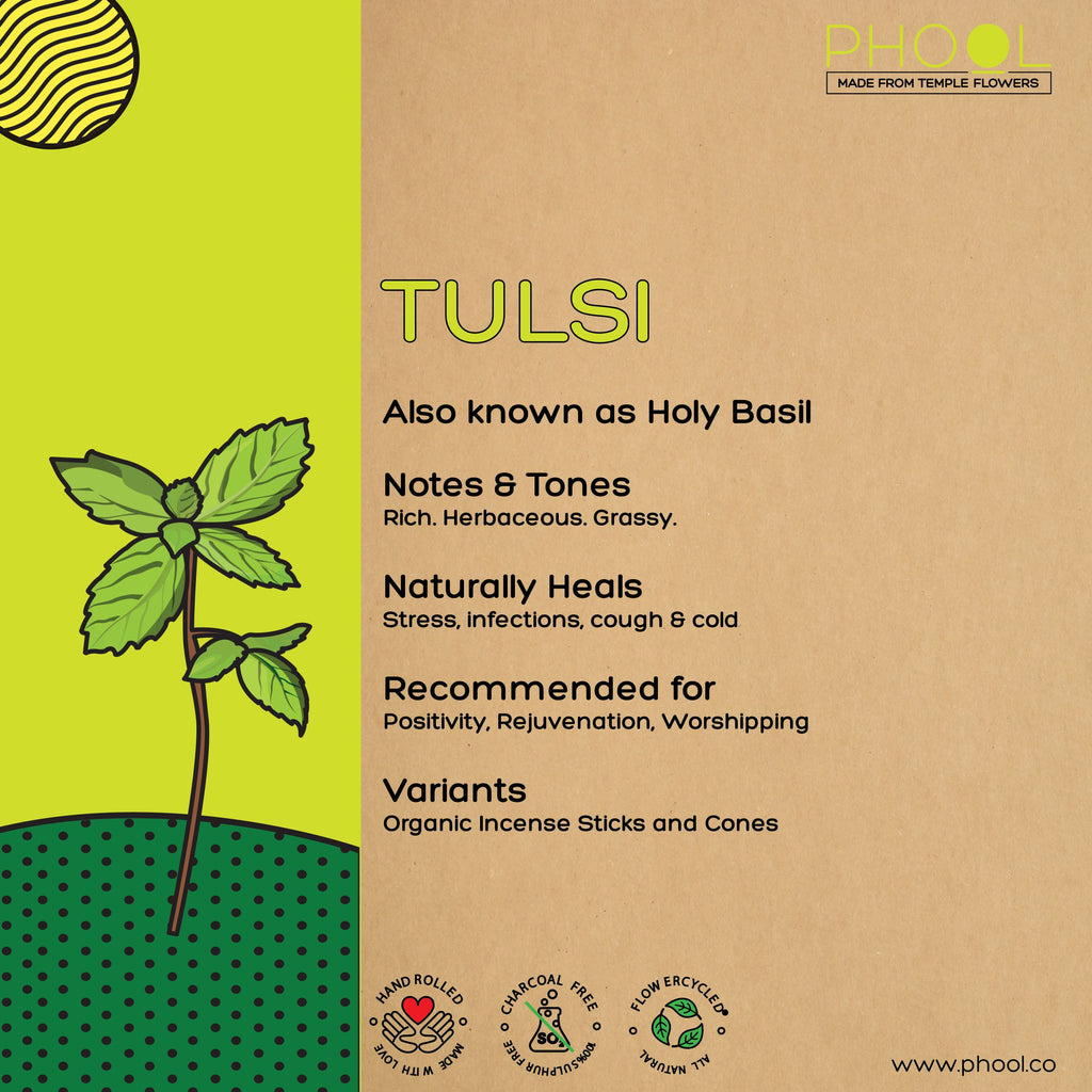 tulsi incense cones phool
